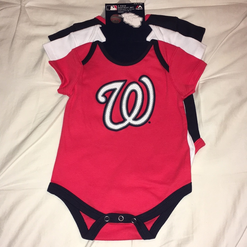 MLB Set of 3 Washington Nationals onsies 6-9m